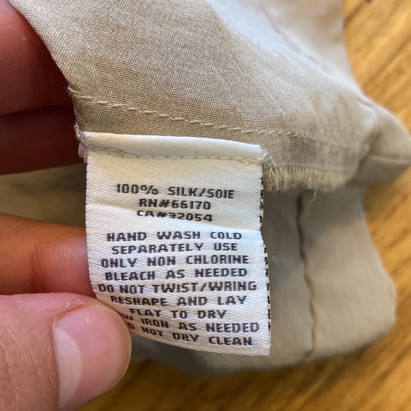 Anthropology, 100% Silk, Light Tan/Cream/Pink/&Bronze, Shift Dress, Sz. L - Picture 11 of 11